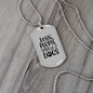 Less People More Dogs Plain Necklace Stainless Steel or 18k Gold Dog Tag 24" Chain-Express Your Love Gifts