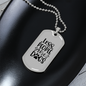 Less People More Dogs Plain Necklace Stainless Steel or 18k Gold Dog Tag 24" Chain-Express Your Love Gifts