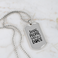 Less People More Dogs Plain Necklace Stainless Steel or 18k Gold Dog Tag 24" Chain-Express Your Love Gifts