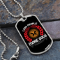 Less People More Dogs White Necklace Stainless Steel or 18k Gold Dog Tag 24" Chain-Express Your Love Gifts