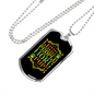 Less People More Pups Colorful Necklace Stainless Steel or 18k Gold Dog Tag 24" Chain-Express Your Love Gifts
