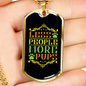 Less People More Pups Colorful Necklace Stainless Steel or 18k Gold Dog Tag 24" Chain-Express Your Love Gifts