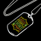 Less People More Pups Colorful Necklace Stainless Steel or 18k Gold Dog Tag 24" Chain-Express Your Love Gifts