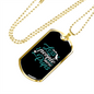Less People More Pups Green Necklace Stainless Steel or 18k Gold Dog Tag 24" Chain-Express Your Love Gifts
