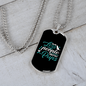Less People More Pups Green Necklace Stainless Steel or 18k Gold Dog Tag 24" Chain-Express Your Love Gifts