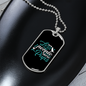 Less People More Pups Green Necklace Stainless Steel or 18k Gold Dog Tag 24" Chain-Express Your Love Gifts