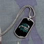 Less People More Pups Green Necklace Stainless Steel or 18k Gold Dog Tag 24" Chain-Express Your Love Gifts