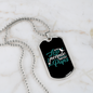 Less People More Pups Green Necklace Stainless Steel or 18k Gold Dog Tag 24" Chain-Express Your Love Gifts