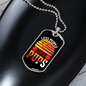 Less People More Pups Necklace Stainless Steel or 18k Gold Dog Tag 24" Chain-Express Your Love Gifts