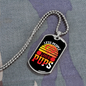Less People More Pups Necklace Stainless Steel or 18k Gold Dog Tag 24" Chain-Express Your Love Gifts