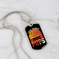 Less People More Pups Necklace Stainless Steel or 18k Gold Dog Tag 24" Chain-Express Your Love Gifts