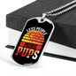 Less People More Pups Necklace Stainless Steel or 18k Gold Dog Tag 24" Chain-Express Your Love Gifts