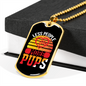 Less People More Pups Necklace Stainless Steel or 18k Gold Dog Tag 24" Chain-Express Your Love Gifts