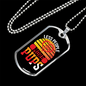 Less People More Pups Necklace Stainless Steel or 18k Gold Dog Tag 24" Chain-Express Your Love Gifts