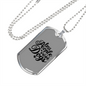 Less People Necklace Stainless Steel or 18k Gold Dog Tag 24" Chain-Express Your Love Gifts