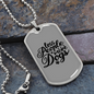 Less People Necklace Stainless Steel or 18k Gold Dog Tag 24" Chain-Express Your Love Gifts