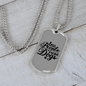 Less People Necklace Stainless Steel or 18k Gold Dog Tag 24" Chain-Express Your Love Gifts