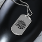 Less People Necklace Stainless Steel or 18k Gold Dog Tag 24" Chain-Express Your Love Gifts
