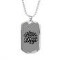 Less People Necklace Stainless Steel or 18k Gold Dog Tag 24" Chain-Express Your Love Gifts