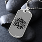 Less People Necklace Stainless Steel or 18k Gold Dog Tag 24" Chain-Express Your Love Gifts