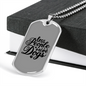 Less People Necklace Stainless Steel or 18k Gold Dog Tag 24" Chain-Express Your Love Gifts