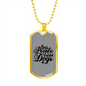 Less People Necklace Stainless Steel or 18k Gold Dog Tag 24" Chain-Express Your Love Gifts