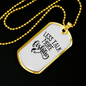 Less Talk More Fishing Necklace Stainless Steel or 18k Gold Dog Tag 24" Chain-Express Your Love Gifts