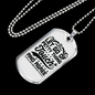 Let Go Black Christian Necklace Stainless Steel or 18k Gold Dog Tag 24" Chain-Express Your Love Gifts