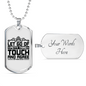 Let Go Of Petty Thing Christian Necklace Stainless Steel or 18k Gold Dog Tag 24" Chain-Express Your Love Gifts