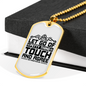 Let Go Of Petty Thing Christian Necklace Stainless Steel or 18k Gold Dog Tag 24" Chain-Express Your Love Gifts