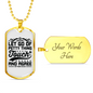 Let Go Touch And Agree Christian Necklace Stainless Steel or 18k Gold Dog Tag 24" Chain-Express Your Love Gifts