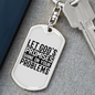 Let God'S Promises Keychain Stainless Steel or 18k Gold Dog Tag Keyring-Express Your Love Gifts