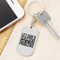 Let God'S Promises Keychain Stainless Steel or 18k Gold Dog Tag Keyring-Express Your Love Gifts