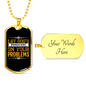 Let God's Promises Shine Christian Necklace Stainless Steel or 18k Gold Dog Tag 24" Chain-Express Your Love Gifts