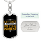 Let God'S Promises Shine Keychain Stainless Steel or 18k Gold Dog Tag Keyring-Express Your Love Gifts