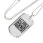 Let Gods Promises Christian Necklace Stainless Steel or 18k Gold Dog Tag 24" Chain-Express Your Love Gifts