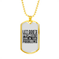 Let Gods Promises Christian Necklace Stainless Steel or 18k Gold Dog Tag 24" Chain-Express Your Love Gifts