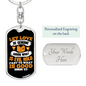Let Love Be Genuine Romans 12:9 Keychain Stainless Steel or 18k Gold Dog Tag Keyring-Express Your Love Gifts