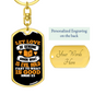 Let Love Be Genuine Romans 12:9 Keychain Stainless Steel or 18k Gold Dog Tag Keyring-Express Your Love Gifts
