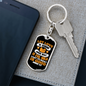 Let Love Be Genuine Romans 12:9 Keychain Stainless Steel or 18k Gold Dog Tag Keyring-Express Your Love Gifts