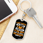 Let Love Be Genuine Romans 12:9 Keychain Stainless Steel or 18k Gold Dog Tag Keyring-Express Your Love Gifts