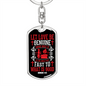 Let Love Be Genuine Romans 12:9 Red Keychain Stainless Steel or 18k Gold Dog Tag Keyring-Express Your Love Gifts