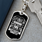Let Love Be Genuine Romans 12:9 White Keychain Stainless Steel or 18k Gold Dog Tag Keyring-Express Your Love Gifts