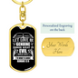 Let Love Be Genuine Romans 12:9 White Keychain Stainless Steel or 18k Gold Dog Tag Keyring-Express Your Love Gifts