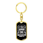 Let Love Be Genuine Romans 12:9 White Keychain Stainless Steel or 18k Gold Dog Tag Keyring-Express Your Love Gifts