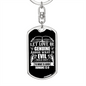 Let Love Be Genuine Romans 12:9 White Keychain Stainless Steel or 18k Gold Dog Tag Keyring-Express Your Love Gifts