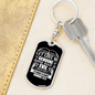 Let Love Be Genuine Romans 12:9 White Keychain Stainless Steel or 18k Gold Dog Tag Keyring-Express Your Love Gifts