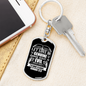 Let Love Be Genuine Romans 12:9 White Keychain Stainless Steel or 18k Gold Dog Tag Keyring-Express Your Love Gifts