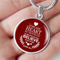 Let Not Your Heart Be Troubled John 14:1 Circle Necklace Stainless Steel or 18k Gold 18-22"-Express Your Love Gifts