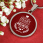 Let Not Your Heart Be Troubled John 14:1 Circle Necklace Stainless Steel or 18k Gold 18-22"-Express Your Love Gifts